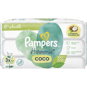 Pampers Harmonie Coconut Pure vlhčené čisticí ubrousky pro děti 3x42 ks