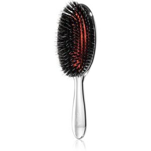 Janeke Chromium Line Air-Cushioned Brush with Bristles and Nylon Reinforcement oválný kartáč na vlasy 22 x 7 cm