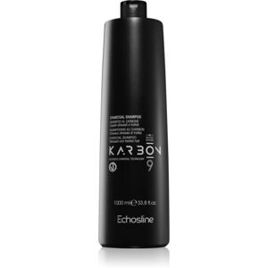 Echosline CHARCOAL Karbon 9 šampon s aktivními složkami uhlí pro poškozené, chemicky ošetřené vlasy 1000 ml
