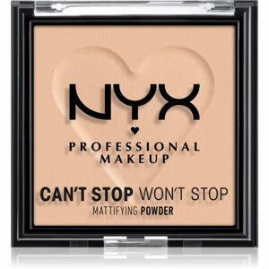 NYX Professional Makeup Can't Stop Won't Stop Mattifying Powder matující pudr odstín 03 Light Medium 6 g