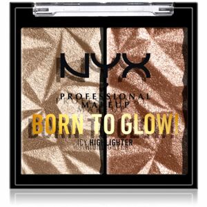 NYX Professional Makeup Born To Glow Icy Highlighter paleta rozjasňovačů odstín 02 - Platinum Status 5,7 g