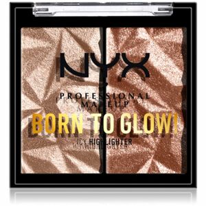 NYX Professional Makeup Born To Glow Icy Highlighter paleta rozjasňovačů odstín 03 - High Key Flex 5,7 g