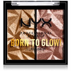 NYX Professional Makeup Born To Glow Icy Highlighter paleta rozjasňovačů odstín 08 - Bout The Bronze 5,7 g