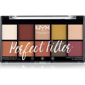 NYX Professional Makeup Perfect Filter Shadow Palette paleta očních stínů odstín 02 Rustic Antique 10 x 1,77 g