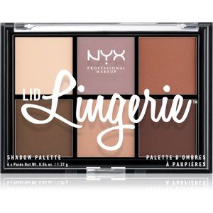 NYX Professional Makeup Lid Lingerie paletka 6přechodových stínů odstín 01 Lingerie Shadow Palette 6 x 1.37 g