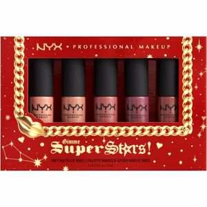 NYX Professional Makeup Gimme SuperStars! Soft Matte Lip Cream Vault dárková sada na rty 5x8 ml