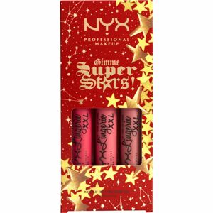 NYX Professional Makeup Gimme SuperStars! Lip Lingerie XXL Trio dárková sada na rty odstín 01 - Warm Berries 3x4 ml