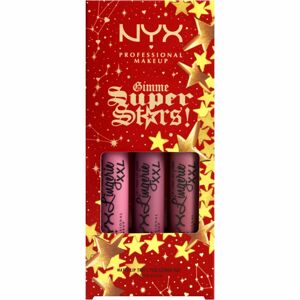 NYX Professional Makeup Gimme SuperStars! Lip Lingerie XXL Trio dárková sada na rty odstín 02 - Cool Berries 3x4 ml