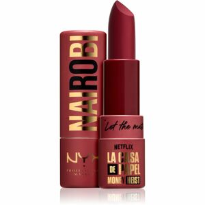 NYX Professional Makeup La Casa de Papel Lipstick vysoce pigmentovaná krémová rtěnka odstín 02- Teddy Berry 4 g
