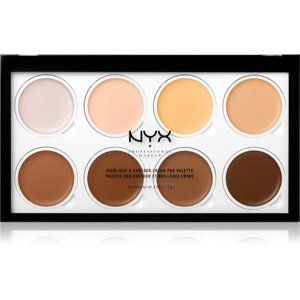 NYX Professional Makeup Highlight & Contour Cream PRO konturovací paletka