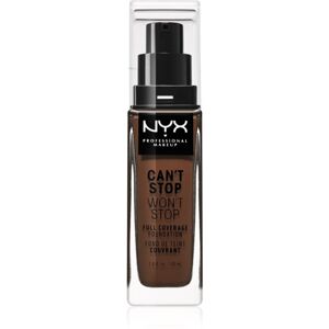 NYX Professional Makeup Can't Stop Won't Stop Full Coverage Foundation vysoce krycí make-up odstín Deep Espresso 30 ml