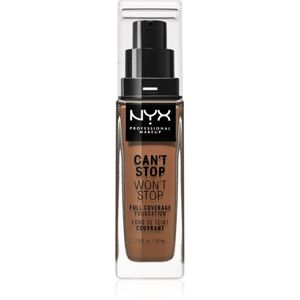 NYX Professional Makeup Can't Stop Won't Stop Full Coverage Foundation vysoce krycí make-up odstín Mahogany 30 ml