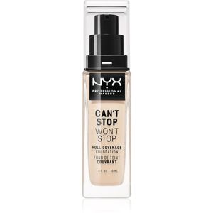 NYX Professional Makeup Can't Stop Won't Stop Full Coverage Foundation vysoce krycí make-up odstín 1.3 Light Porcelain 30 ml