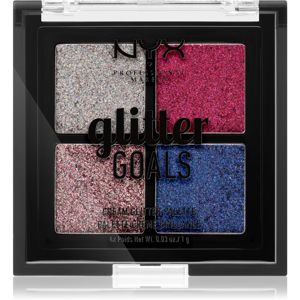 NYX Professional Makeup Glitter Goals paletka lisovaných třpytek malé balení odstín 03 Love On Top 4 x 1 g