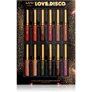 NYX Professional Makeup Love Lust Disco Slip Tease sada rtěnek 12 x 2,7 ml