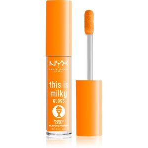 NYX Professional Makeup This is Milky Gloss Milkshakes hydratační lesk na rty s parfemací odstín 14 Mango Lassi 4 ml