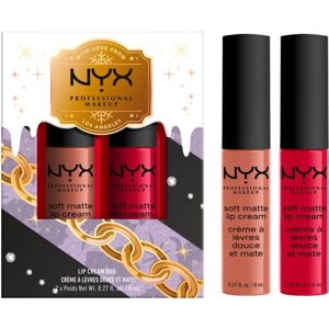NYX Professional Makeup Limited Edition Xmass Mrs Claus Oh Deer Soft Matte Lip Cream Set sada na rty odstín 1 2x8 ml