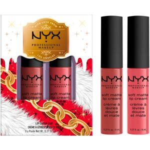 NYX Professional Makeup Limited Edition Xmass Mrs Claus Oh Deer Soft Matte Lip Cream Set sada na rty odstín 2 2x8 ml