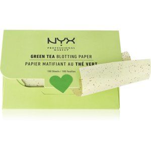 NYX Professional Makeup Blotting Paper papírky na zmatnění se zeleným čajem 100 ks