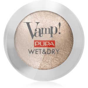 Pupa Vamp! Wet&Dry oční stíny pro mokré a suché použití s perleťovým leskem odstín 100 Champagne Gold 1 g