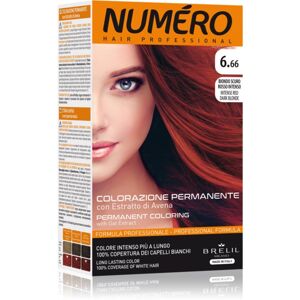 Brelil Numéro Permanent Coloring barva na vlasy odstín 6.66 Intense Red Dark Blonde 125 ml