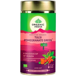 Organic India Tulsi Pomegranate Green bylinný čaj 100 g