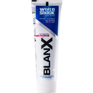 BlanX White Shock bělicí pasta proti skvrnám na zubní sklovině s okamžitým účinkem 75 ml