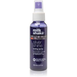 Milk Shake Silver Shine Toning Spray tónovací sprej pro blond a šedivé vlasy 100 ml