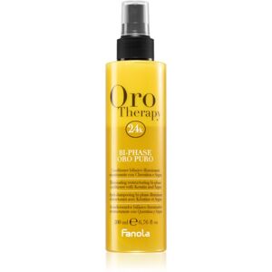 Fanola Oro Therapy Bi-Phase Oro Puro bezoplachový kondicionér ve spreji pro matné vlasy 200 ml