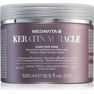 Medavita Keratin Miracle Sleek Hair Mask hydratační vyhlazující maska 500 ml