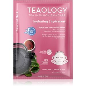 Teaology Face Mask Peach Tea Hyaluronic hydratační plátýnková maska 21 ml