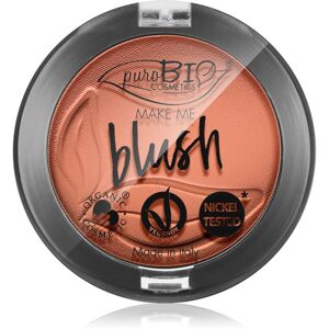 puroBIO Cosmetics Long-lasting Blush dlouhotrvající tvářenka odstín 02 Matte Coral Pink 5,2 g