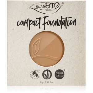 puroBIO Cosmetics Compact Foundation kompaktní pudrový make-up náhradní náplň SPF 10 odstín 04 9 g