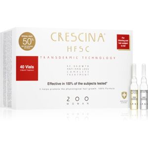 Crescina Transdermic 200 Re-Growth and Anti-Hair Loss péče pro podporu růstu a proti vypadávání vlasů pro ženy 40x3,5 ml