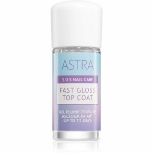 Astra Make-up S.O.S Nail Care Fast Gloss Top Coat vrchní lak na nehty pro dokonalou ochranu a intenzivní lesk 12 ml
