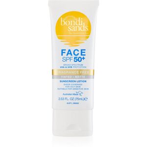 Bondi Sands SPF 50+ Face Fragrance Free ochranný tónovací krém na obličej pro matný vzhled SPF 50+ 75 ml