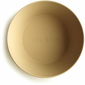Mushie Round Dinnerware Bowl miska Mustard 2 ks
