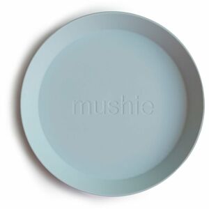 Mushie Round Dinnerware Plates talíř Powder Blue 2 ks