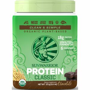 Sunwarrior Protein Classic rostlinný protein v BIO kvalitě příchuť chocolate 375 g
