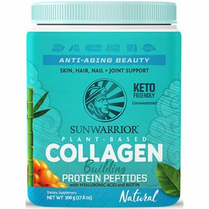 Sunwarrior Collagen Building Protein Peptides veganský protein pro podporu tvorby kolagenu příchuť Natural 500 g