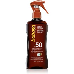 Babaria Sun Protective Oil opalovací olej na obličej a tělo s kokosovým olejem SPF 50 200 ml