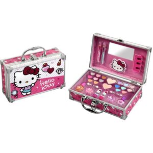 Hello Kitty Make-up Aluminum Set kosmetický kufřík (se zrcátkem) pro děti