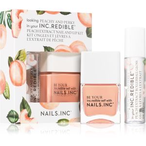 Nails Inc. Peachy and Perky výhodné balení na nehty a rty