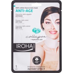 Iroha Anti - Age Collagen bavlněná maska na obličej a krk s kolagenem