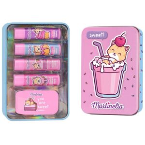 Martinelia Yummy Lip Care Tin Box sada na rty Blueberry, Strawberry, Apple, Grape (pro děti)