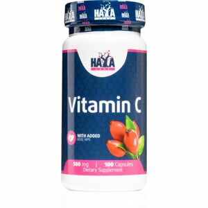 HAYA LABS Vitamin C with Rose Hips 500 mg přírodní antioxidant 100 ks