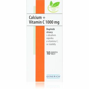 Generica Calcium + Vitamin C 1000mg šumivé tablety doplněk stravy pro zdravé kosti 10 ks