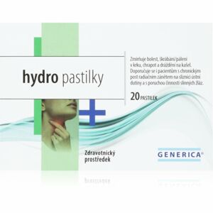 Generica Hydro pastilky zdravotnický prostředek při bolesti v krku a chrapotu 20 ks