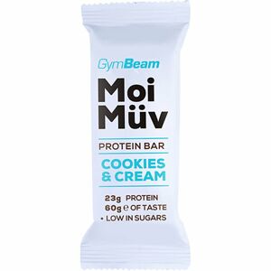 GymBeam MoiMüv Proteinová tyčinka proteinová tyčinka příchuť cookies & cream 60 g