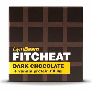 GymBeam Fitcheat Protein Chocolate hořká čokoláda s proteinem vanilla 90 g